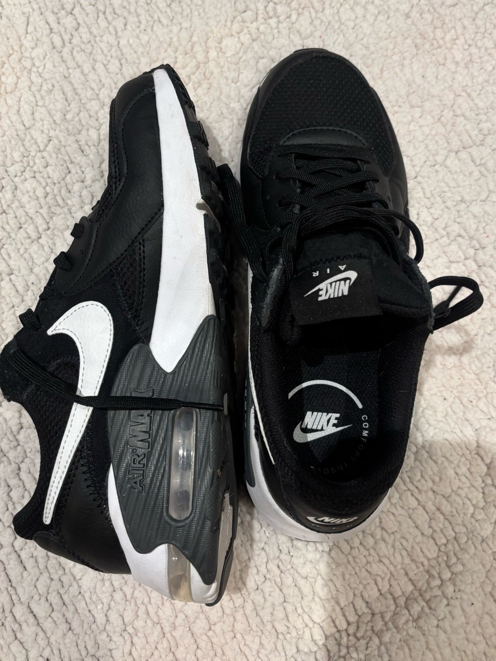 Nike Women's Black and White Air Max Sneakers
